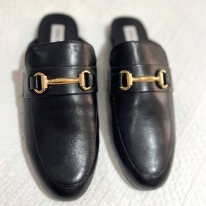 Steve Madden KANDI Black Leather Mules